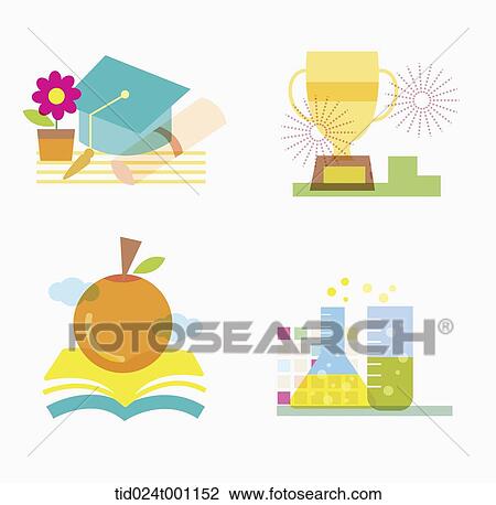 illustration of pictures related to school View Large Photo Image Stock Image - illustration of pictures related to school . Fotosearch