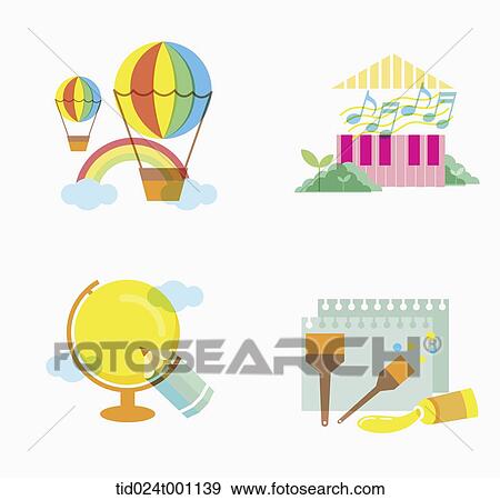 illustration of pictures related to school View Large Photo Image Stock Photo - illustration of pictures related to school . Fotosearch