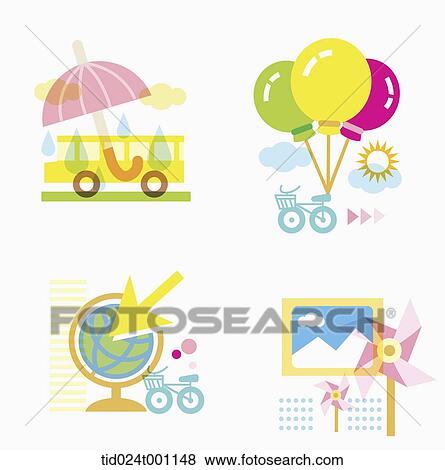 illustration of pictures related to school View Large Photo Image Stock Photo - illustration of pictures related to school . Fotosearch