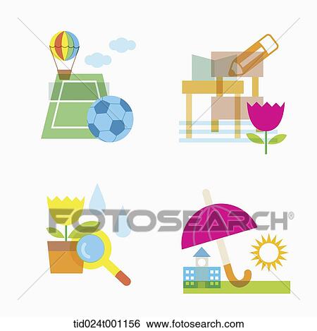 illustration of pictures related to school View Large Photo Image Stock Photograph - illustration of pictures related to school . Fotosearch