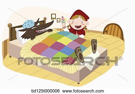 illustration of Red riding hood View Large Photo Image Stock Photograph - illustration of Red riding hood . Fotosearch