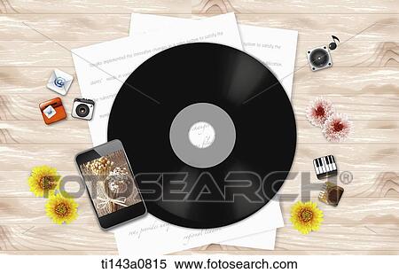 illustration ppt template featuring LP disk View Large Photo Image Stock Photography - illustration ppt template featuring LP disk. Fotosearch