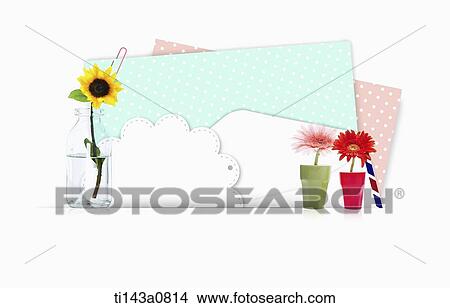 illustration ppt template featuring letters and flowers View Large Photo Image Picture - illustration ppt template featuring letters and flowers. Fotosearch