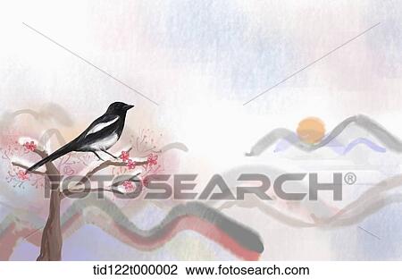 illustration scenery drawing of mountains View Large Photo Image Stock Image - illustration scenery drawing of mountains. Fotosearch