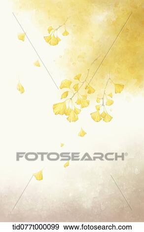 illustration scenery of gingko tree View Large Photo Image Stock Photo - illustration scenery of gingko tree. Fotosearch