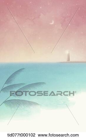 illustration scenery of sea in summer View Large Photo Image Stock Image - illustration scenery of sea in summer. Fotosearch