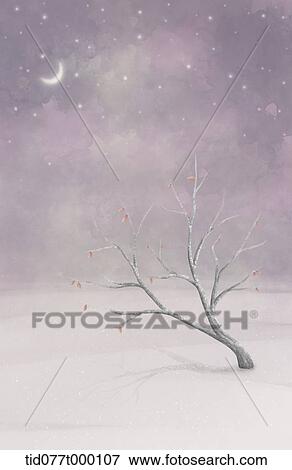 illustration scenery of winter field View Large Photo Image Stock Photo - illustration scenery of winter field . Fotosearch