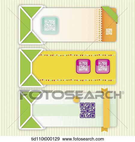 illustration template of memo tags with QR code View Large Photo Image Stock Photo - illustration template of memo tags with QR code. Fotosearch