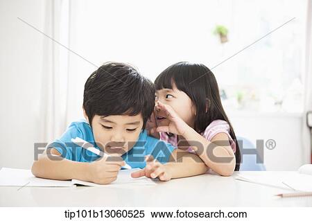 kids at desk learning together View Large Photo Image Stock Photography - kids at desk learning together. Fotosearch