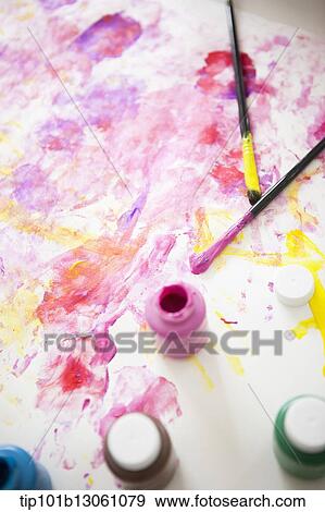 kids finger color painting View Large Photo Image Stock Photo - kids finger color painting. Fotosearch