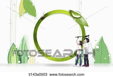 kids in an illustrated forest View Large Photo Image Stock Image - kids in an illustrated forest. Fotosearch