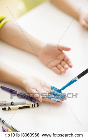 kids playing with finger colors View Large Photo Image Stock Photo - kids playing with finger colors. Fotosearch