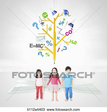 kids standing in front of a tree with math View Large Photo Image Stock Image - kids standing in front of a tree with math. Fotosearch