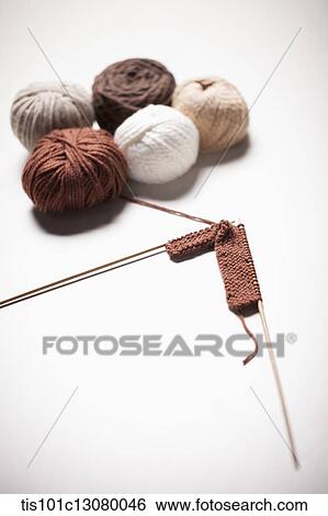 knit strings and knitting needle on the floor View Large Photo Image Stock Photograph - knit strings and knitting needle on the floor. Fotosearch