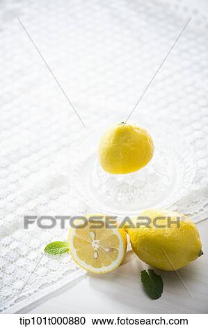 lemons on a white cloth View Large Photo Image Stock Image - lemons on a white cloth. Fotosearch