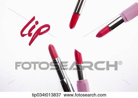 lipsticks in white background View Large Photo Image Stock Photo - lipsticks in white background. Fotosearch