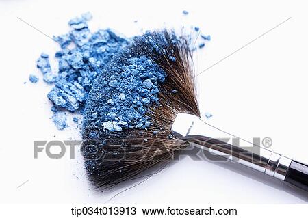 make up brush with blue color View Large Photo Image Stock Image - make up brush with blue color. Fotosearch
