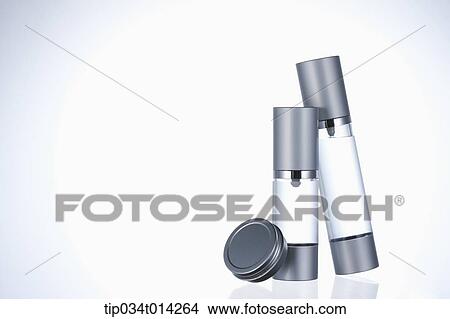 Picture - make up cases in white background. Fotosearch