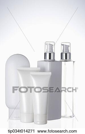 Stock Image - make up set in white background. Fotosearch