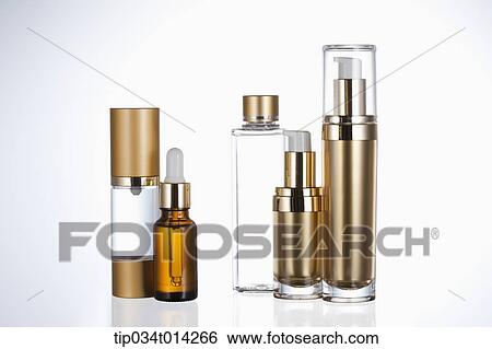 Stock Photograph - make up set in white background. Fotosearch