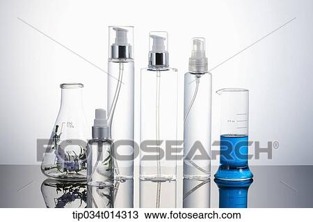 Stock Image - make up set on desk. Fotosearch