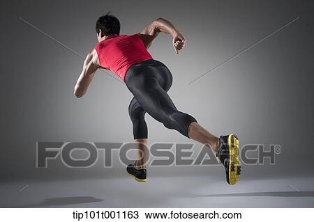 side shot of a runner running View Large Photo Image Stock Image - side shot of a runner running . Fotosearch