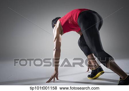 side shot of a runner running View Large Photo Image Stock Photo - side shot of a runner running . Fotosearch