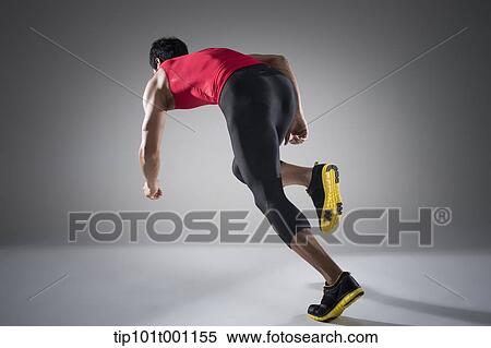 side shot of a runner running View Large Photo Image Stock Photography - side shot of a runner running . Fotosearch