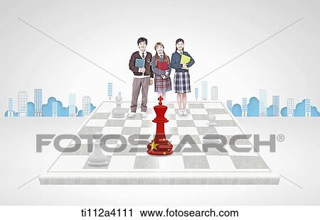 students standing on a chess board View Large Photo Image Stock Image - students standing on a chess board. Fotosearch