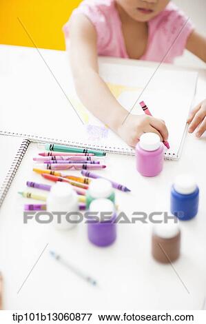 table with kids drawing on sketchbooks View Large Photo Image Stock Photo - table with kids drawing on sketchbooks. Fotosearch