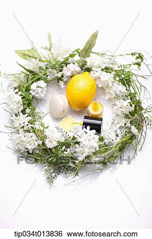 Stock Photograph - yellow nail polish and eye shadow. Fotosearch