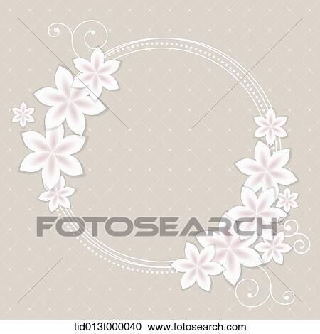 a circle frame decorated in flowers View Large Illustration Clipart - a circle frame decorated in flowers. Fotosearch