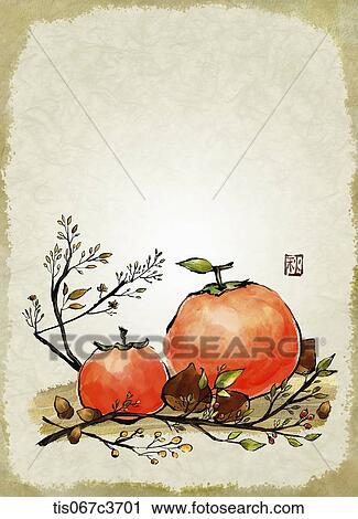 Clip Art - an illustration of an autumn themed picture. Fotosearch