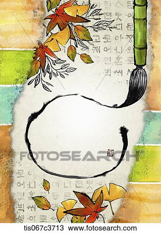 Drawing - an illustration of an autumn themed picture. Fotosearch
