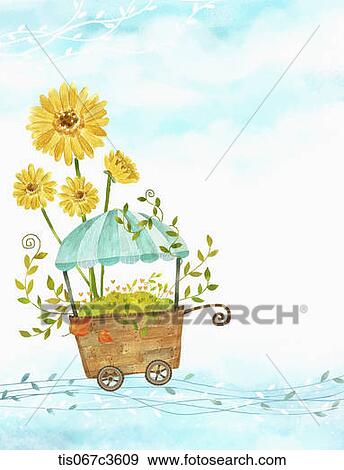 Stock Illustration - an illustration of an autumn themed carriage. Fotosearch