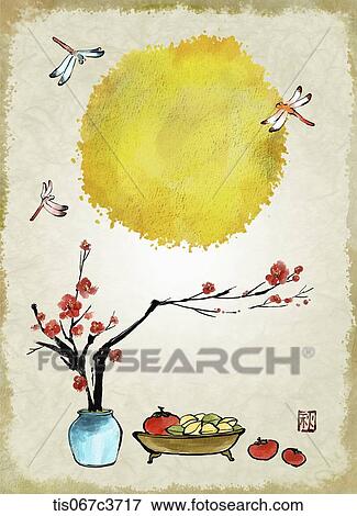 an illustration of an autumn themed picture View Large Illustration Stock Illustration - an illustration of an autumn themed picture. Fotosearch