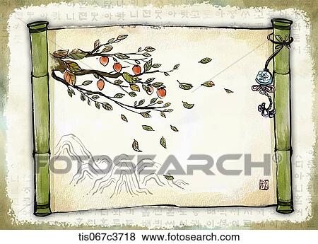an illustration of an autumn themed picture View Large Illustration Stock Illustration - an illustration of an autumn themed picture. Fotosearch