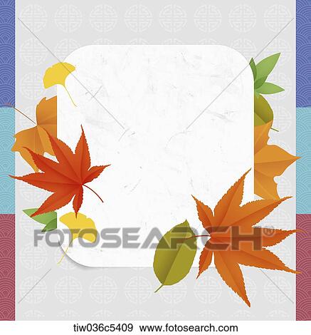 an illustration of autumn related note paper View Large Illustration Stock Illustration - an illustration of autumn related note paper. Fotosearch
