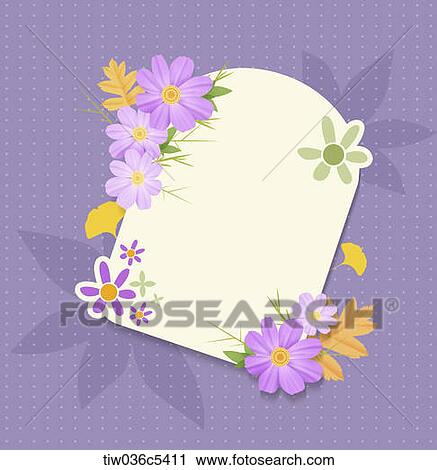 an illustration of flower related note paper View Large Illustration Clip Art - an illustration of flower related note paper. Fotosearch