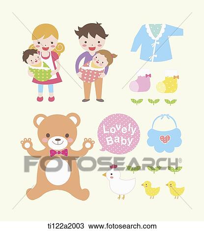 Drawing - an illustration of images related to kids. Fotosearch