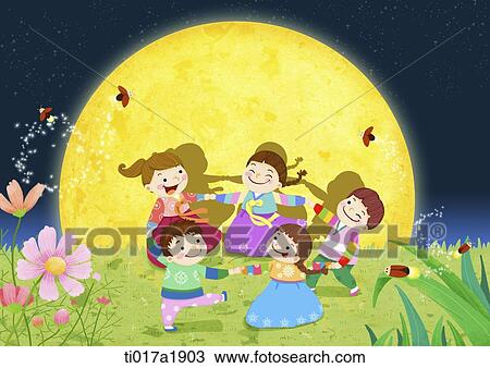 illustration card design of Chuseok View Large Illustration Drawing - illustration card design of Chuseok . Fotosearch