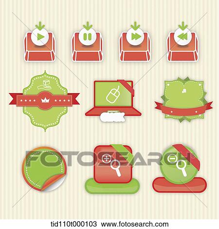 illustration icon set related to computer View Large Illustration Drawing - illustration icon set related to computer. Fotosearch