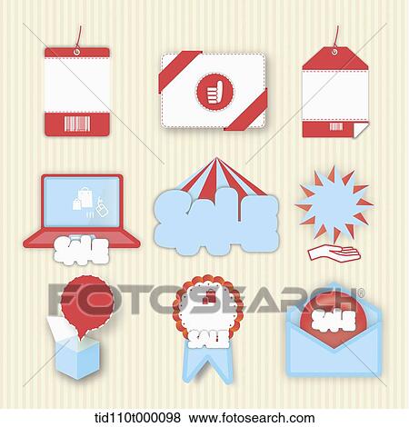 Stock Illustration - illustration icon set related to sale. Fotosearch