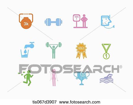 illustration icon set related to sports View Large Illustration Stock Illustration - illustration icon set related to sports. Fotosearch