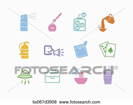 Stock Illustration - illustration icon set . Fotosearch