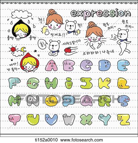 Clipart - illustration icons set related to expression. Fotosearch