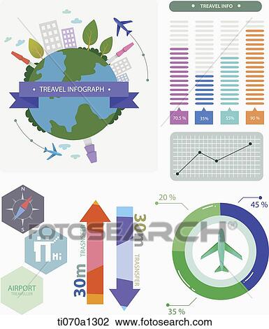 Drawing - illustration info graphics of travel information. Fotosearch