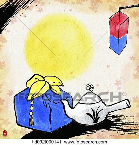 illustration memo template of Chuseok featuring moon and package View Large Illustration Clip Art - illustration memo template of Chuseok featuring moon and package. Fotosearch