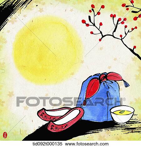 illustration memo template of Chuseok featuring moon View Large Illustration Stock Illustration - illustration memo template of Chuseok featuring moon . Fotosearch