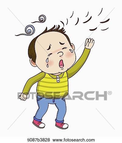 illustration of a man loosing hair View Large Illustration Stock Illustration - illustration of a man loosing hair. Fotosearch
